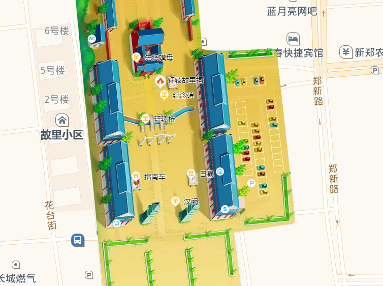 各景点手绘线路示意图