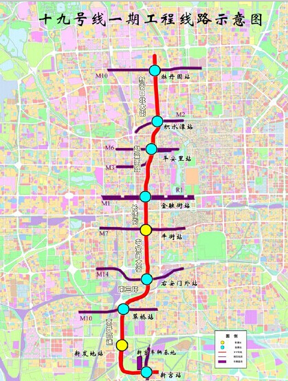 北京将建地铁19号线北京地铁19号线最新线路图及站点