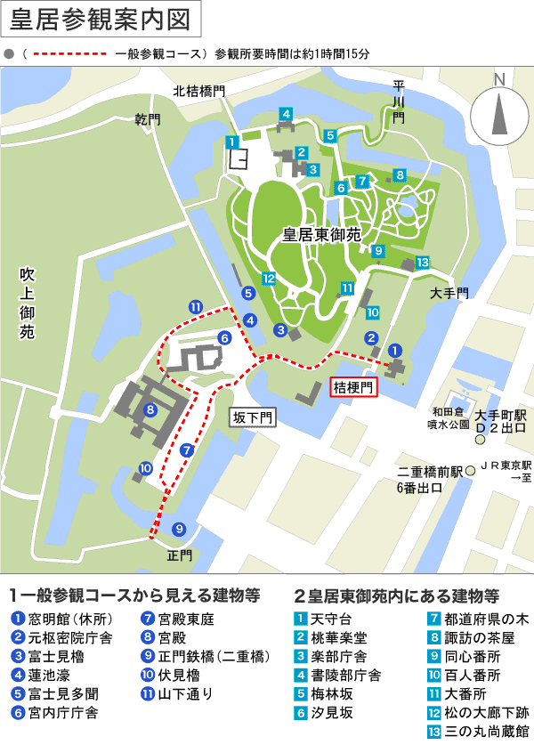 东京旅游从皇居能不能步行到千鸟之渊