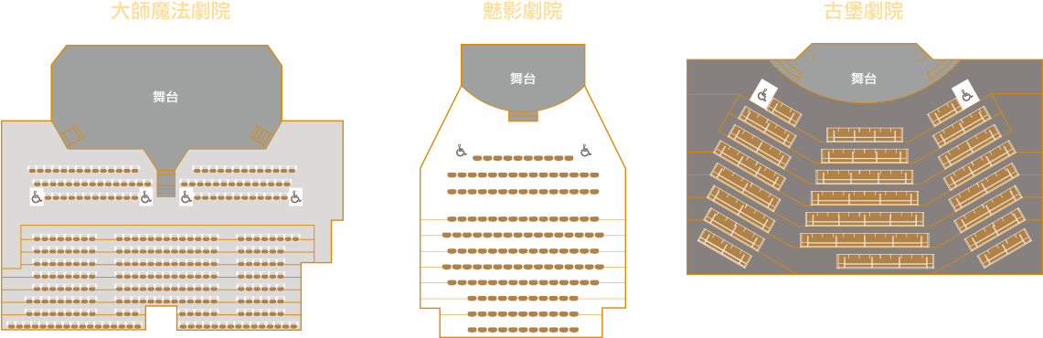 各大剧院座位图