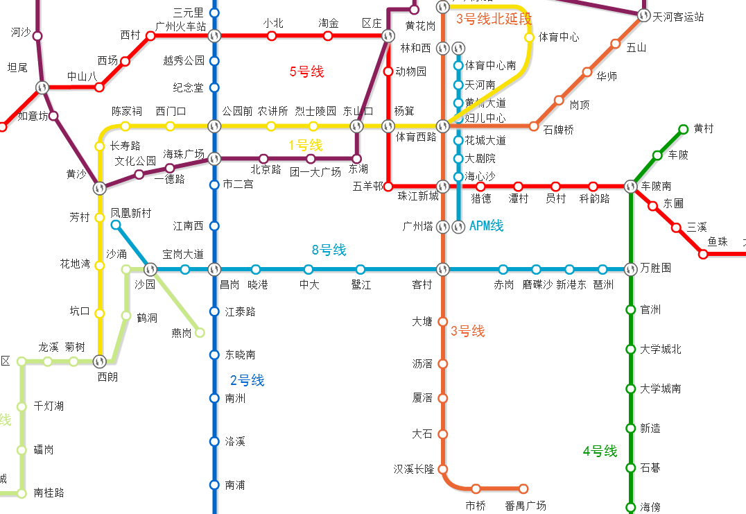 广州 土著,先给你介绍一下你要去的这些地方分别在哪个地铁站附近