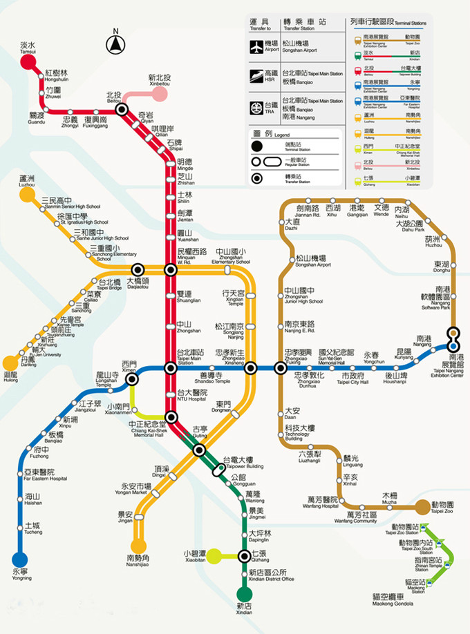 台北的地铁(捷运)分布线路图 谁有吗 想打印一份谢谢